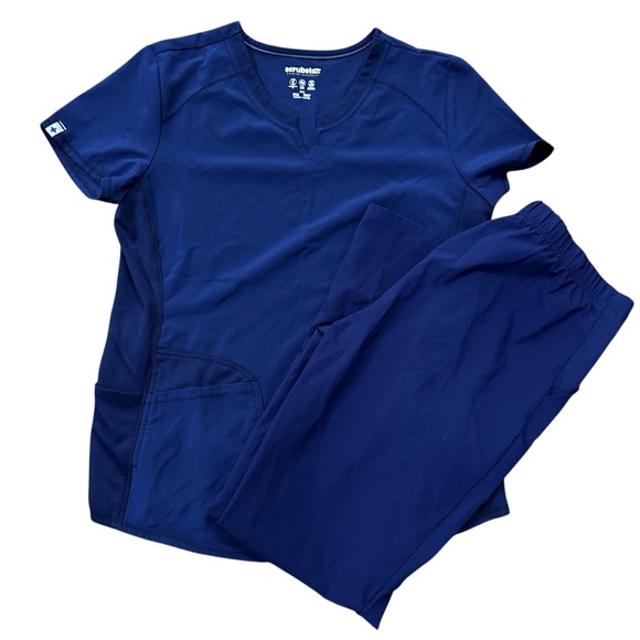 Scrubstar Indigo Blue Scrub Set Size Small/Medium - Picture 1 of 9